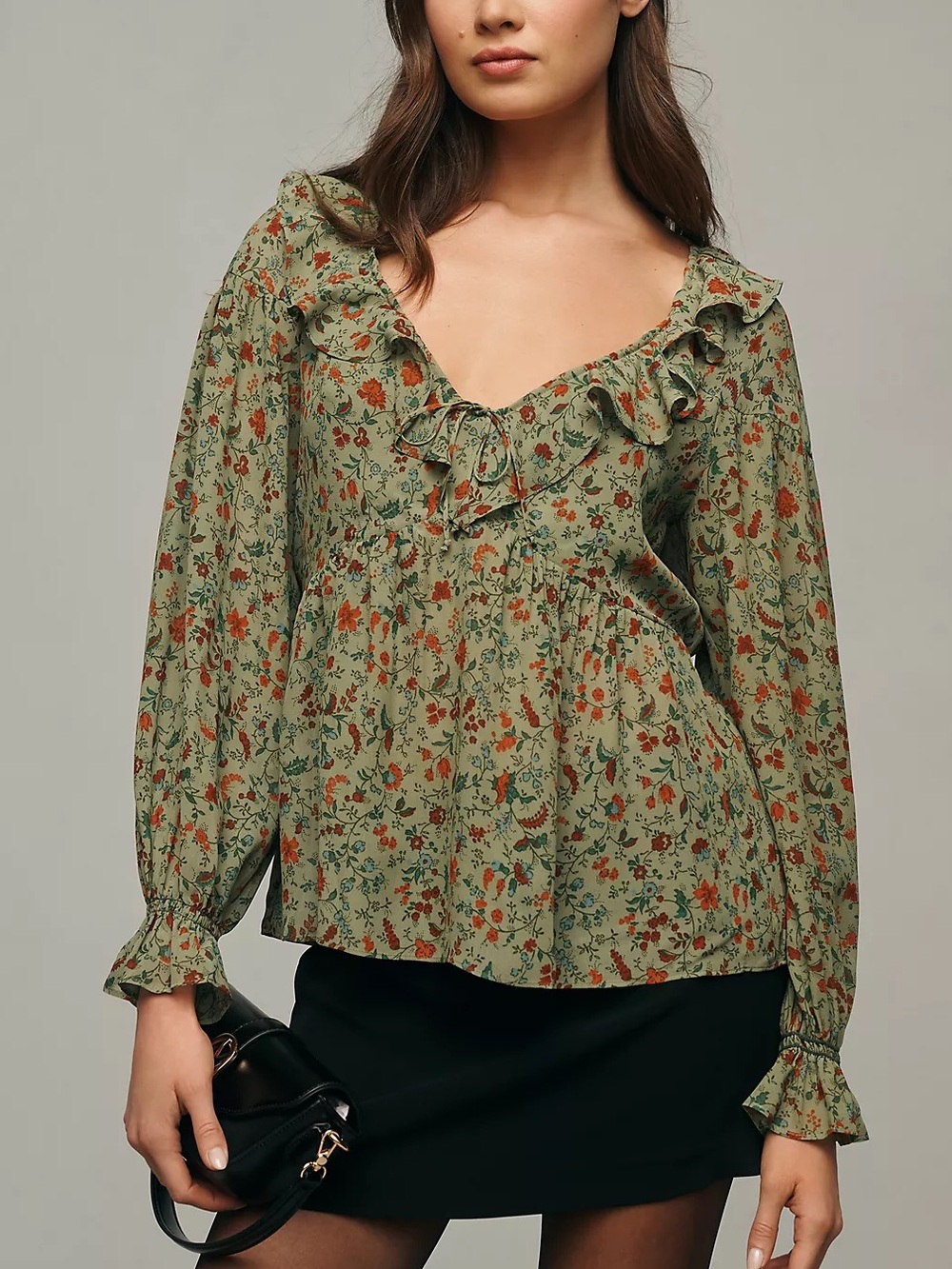 REFORMATION | NWT Wyn Floral Ruffled Top | 8